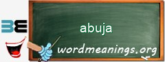 WordMeaning blackboard for abuja